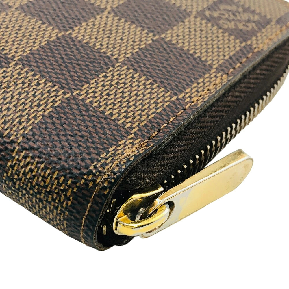 LOUIS VUITTON Zippy Wallet Round Zipper Damier Long Brown - Picture 3 of 6